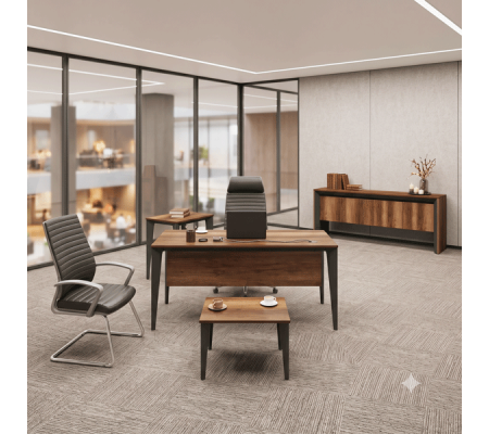 Exen Ofis ve Büro Masa Takımı 160 cm Masalı